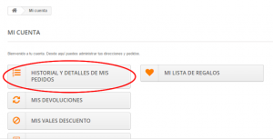 Historial y detalles Prestashop