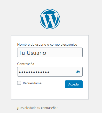 recuperar contraseña wordpress