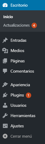 escritorio wordpress