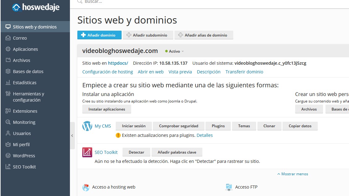 sitios web y dominios