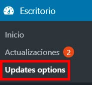 updates options