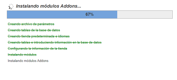 instalación de módulos addons