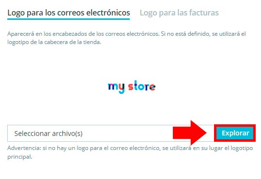 logo para correos electrónicos en prestashop