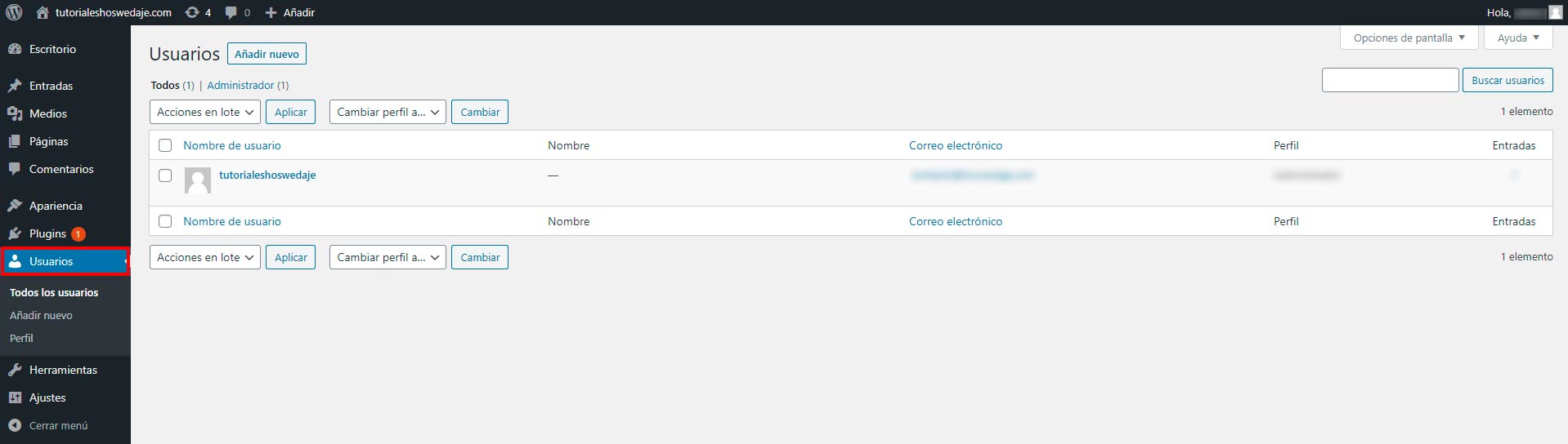 usuarios en wordpress