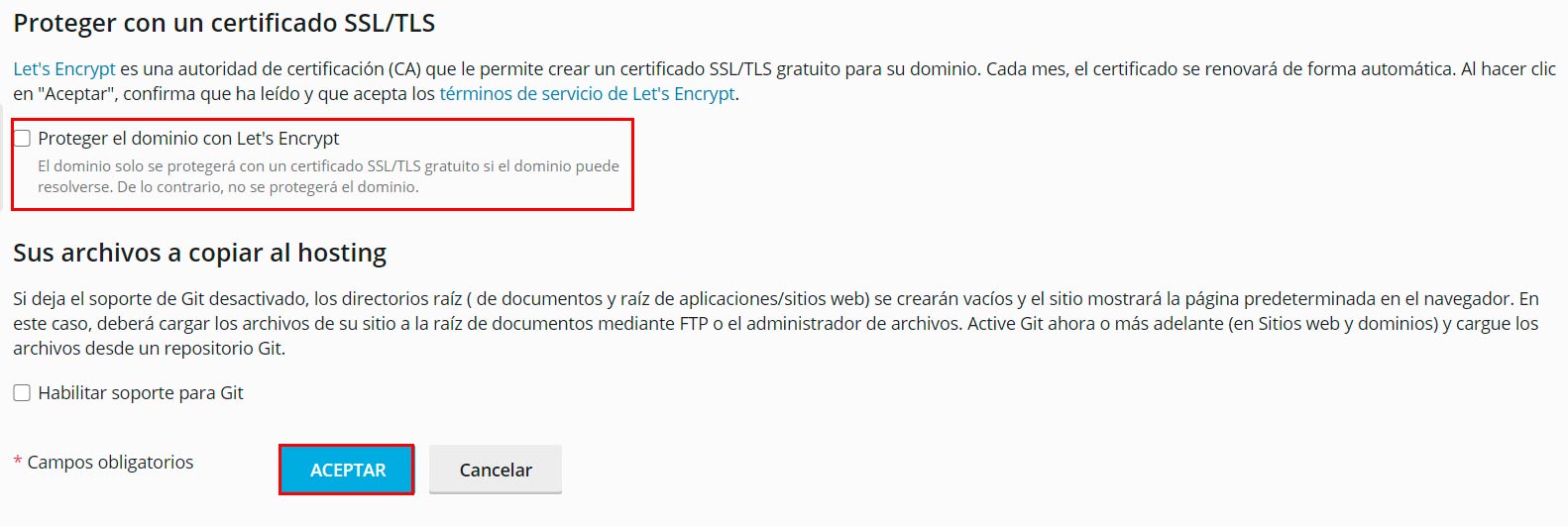 proteger certificado SSL/TLS