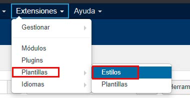 plantilla en Joomla