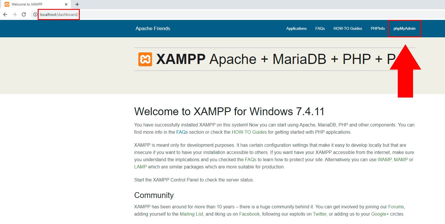  servidor local Xampp