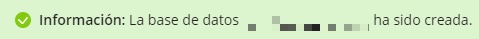 información de la base de datos
