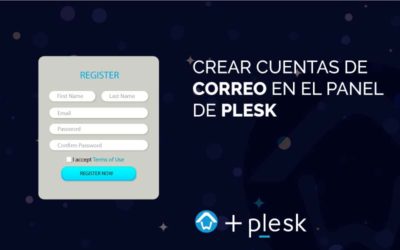 Crear cuentas de correo en el panel de Plesk