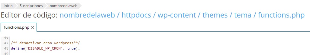 Desactivar WP_Cron de WordPress