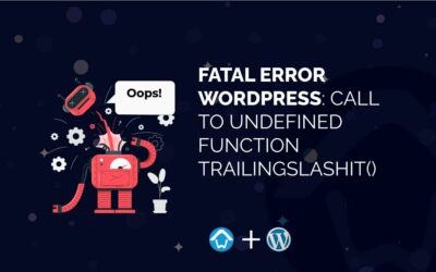 Fatal error WordPress: call to undefined function trailingslashit()