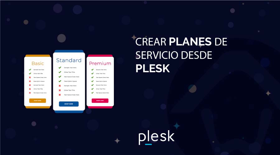 Crear planes de servicio desde Plesk